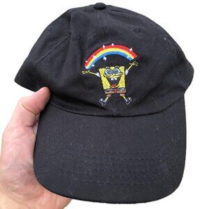 Spongebob Squarepants Rainbow Black Baseball Cap Hat New with tags